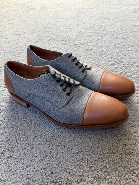 The Jack Shoe from TAFT - Lace-up Oxfords in Grey/Brown - Size 40 - Excel. Cond.
